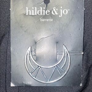 Silver Crescent Barrette